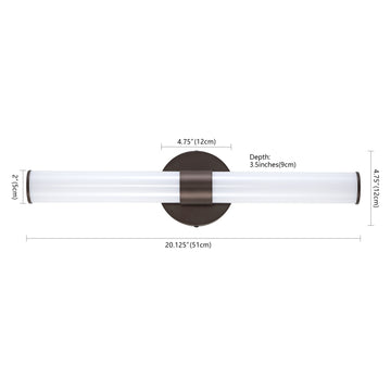Brooks 20.13"  Industrial Mid-Century Iron Integrated LED Vanity Light